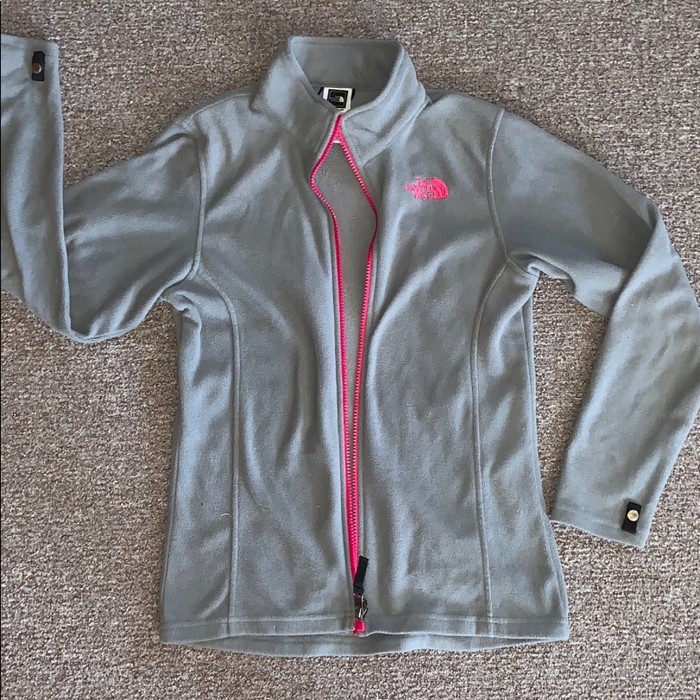 Gray and Pink Northface Jacket